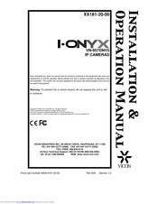 Vicon I-Onyx VN-957DN Installation And Operation Manual