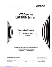 Omron V750-BA50C04-US Operation Manual