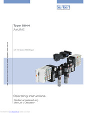 Burkert 8644 AirLINE Operating Instructions Manual