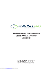 Sensaphone Sentinel Pro User Manual Addendum