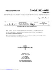 Cross Technologies 2483-40311 Instruction Manual