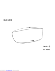Oppo Sonica 3 Instructions Manual