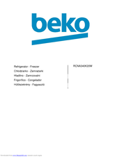 Beko RCNA340K20W Operating Instructions Manual