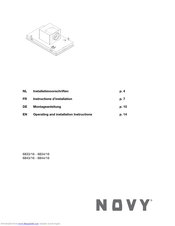 Novy 6834/16 Operating And Installation Instructions
