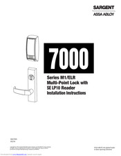 Sargent SE LP10 7000 Series Installation Instructions Manual