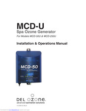Del ozone MCD-50U Installation & Operation Manual