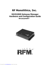 RFM XG2510HE Hardware And Configuration Manual