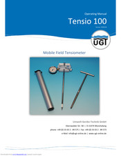 UGT Tensio 100 Operating Manual
