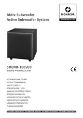 Monacor SOUND-100SUB Instruction Manual