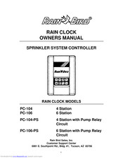 Rain Bird RAIN CLOCK PC-104 Owner's Manual