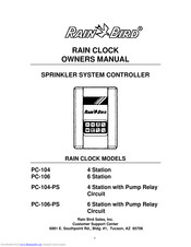 Rain Bird RAIN CLOCK PC-106 Owner's Manual