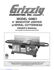 Grizzly G0821 Owner's Manual