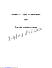 Joyfay Delicate BX80 Operating Instructions Manual