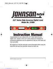 Johnson Level & Tool JLX 5700D Instruction Manual
