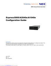 NEC Express5800/A2040e User Configuration Manual