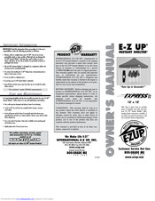 E-Z Up INSTANT SHELTER Owner's Manual