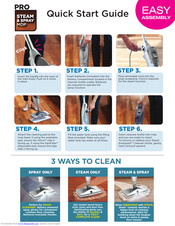Shark PRO Steam & Spray Quick Start Manuals