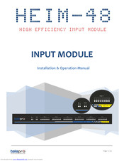 Telepro HEIM-48 Installation & Operation Manual