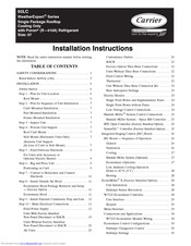 Carrier WeatherExpert 50LC Installation Instructions Manual
