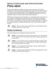 National Instruments PXIe-4844 Installation Manual