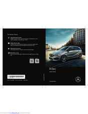 Mercedes-Benz B-Class Operator's Manual