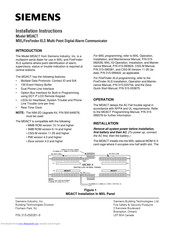 Siemens MDACT Installation Instructions Manual