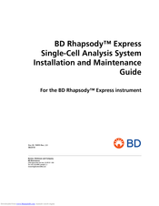 Becton, Dickinson and Company BD Rhapsody Express Installation And Maintenance Manual