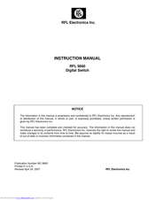 RFL Electronics RFL 9660 Instruction Manual