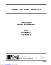 Bard WGMFAD-3 Installation Instructions Manual