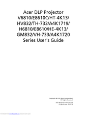 Acer H6810 Manuals | ManualsLib