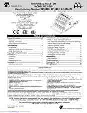 A.J.Antunes UTX-200 Manual