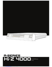 Hill Pro Audio HI-Z 4000 User Manual