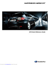 Subaru IMPREZA WRX STI 2010 Quick Reference Manual