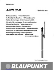 blaupunkt A-RW 02-M Installation Instructions Manual