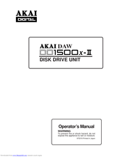 AKAI DIGITAL DD1500x-II Operator's Manual