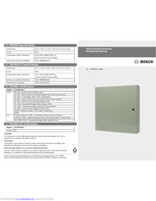 Bosch D8108A Installation Manual