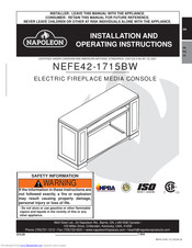 Napoleon NEFE42-1715BW Installation And Operating Instructions Manual