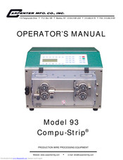 Carpenter MFG. Co., Inc. Compu-Strip 93 Operator's Manual
