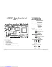 Acrosser Technology AR-B1670 Quick Setup Manual