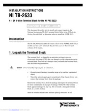 National Instruments NI TB-2633 Installation Instructions Manual