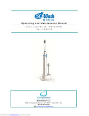 SoWash Sonic SWSO10001 Operating And Maintenance Manual
