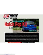 ECS Tuning Hatch Pop Kit Installation Instructions Manual