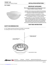 kenall TEKDEK TD17 SERIES Installation Instructions Manual
