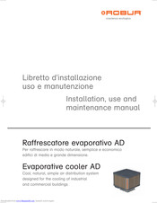 Robur AD 20 Instructions For Installation, Use And Maintenance Manual