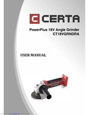 Certa PowerPlus 18V Angle Grinder User Manual
