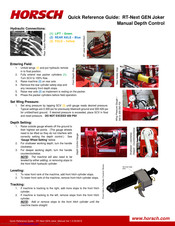 horsch Joker RT Series Quick Reference Manual