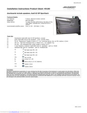Jehnert 45180 Installation Instructions Manual