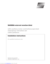 WAREMA External venetian blind Installation Instructions Manual