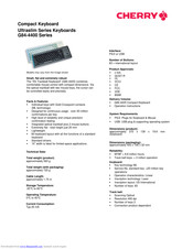 Cherry XS Trackball Keyboard Operation Instructions