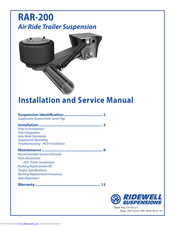 Ridewell Suspensions RAR-200 Installation And Service Manual